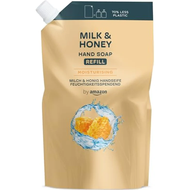 by Amazon Milk & Honey Handseife Nachfüllpack, 2 x 1000 ml, feuchtigkeitsspendend, dermatologisch getestet – Bild 2