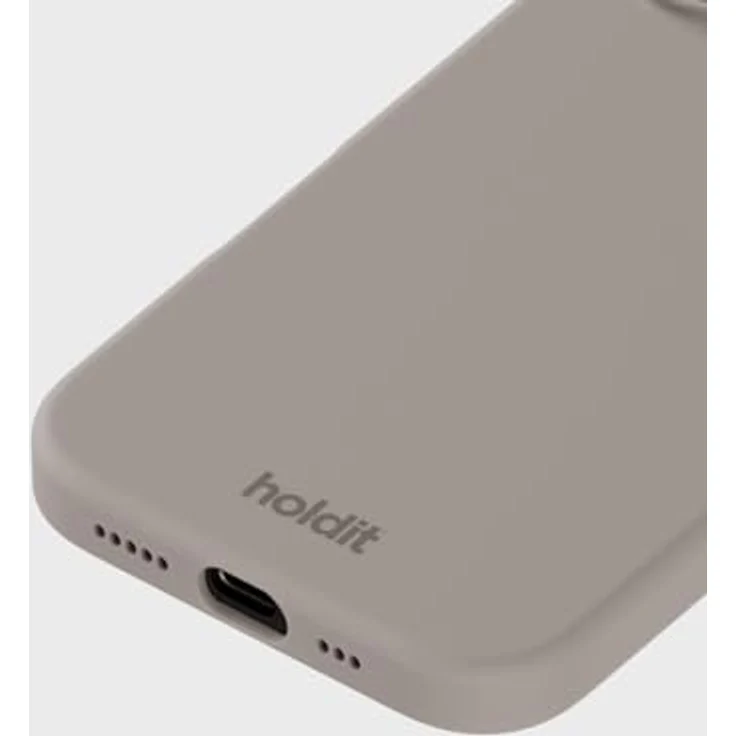 holdit Silikonhülle iPhone 16-0,8mm Ultra dünn Handyhülle Silikon - Trendy Slim Silicone case mit Voller Schutz (erhöhte Kante für Kameraschutz) - Taupe – Bild 4