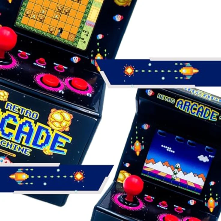 Mad Monkey Retro Mini Arcade Machine, 240x 8-Bit Spiele, 2,5 Zoll TFT Bildschirm – Bild 2