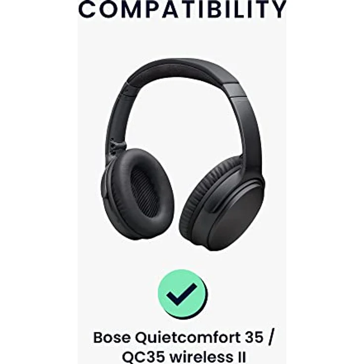 kwmobile Kopfhörer (2x Ohrpolster für Bose Quietcomfort 35 - QC35 wireless II - Kunstleder Ersatz Ohr Polster für Overear Headphones) - Preisvergleich – Bild 2