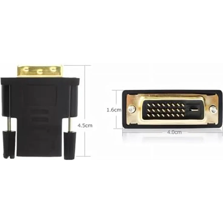 Aukson K24 HDMI auf DVI Adapterkabel, 1080P Full HD, vergoldeter Konverter, bidirektional, kompatibel mit Blu-ray, Projektor, HDTV – Bild 5