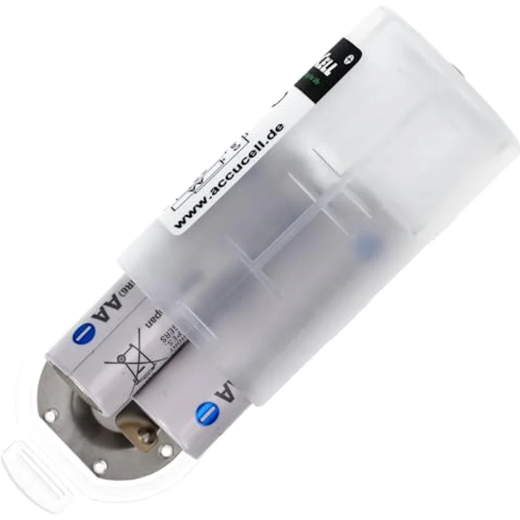 AccuCell Universal Mono D Adapter für 1 oder 2 Mignon AA Batterien, 59,2x32mm, transparent Kunststoff mit Metallkontakten – Bild 4