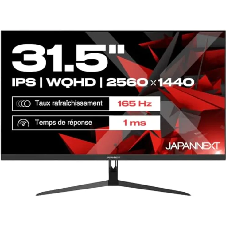 JapanNext Gaming Monitor JN-315, 80 cm (31,5 Zoll) WQHD, 165Hz, IPS-Panel, HDMI/DP, 16:9