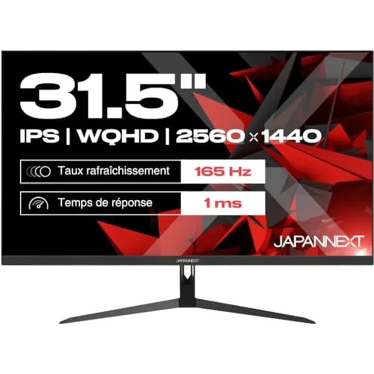 JapanNext Gaming Monitor JN-315, 80 cm (31,5 Zoll) WQHD, 165Hz, IPS-Panel, HDMI/DP, 16:9 – Bild 1