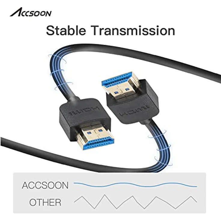 Accsoon HDMI Cable (A-D) HDMI-zu-HDMI-Kabel, 50 cm/1,6 Fuß, High-Speed-Unterstützung, Ultra HD, 1080P, kompatibel mit Kamera, Monitor, Gimbal – Bild 5