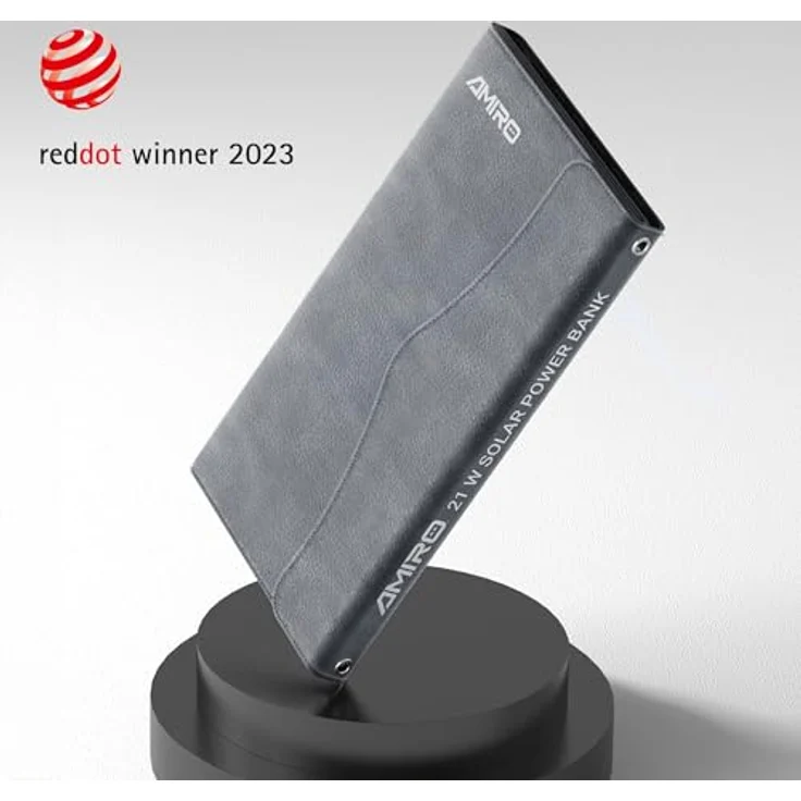 Yard Force Tragbares Solar-Ladegerät LX PB21, Powerbank mit 13000 mAh, 2 USB-Anschlüssen, 21 W, schwarz – Bild 2