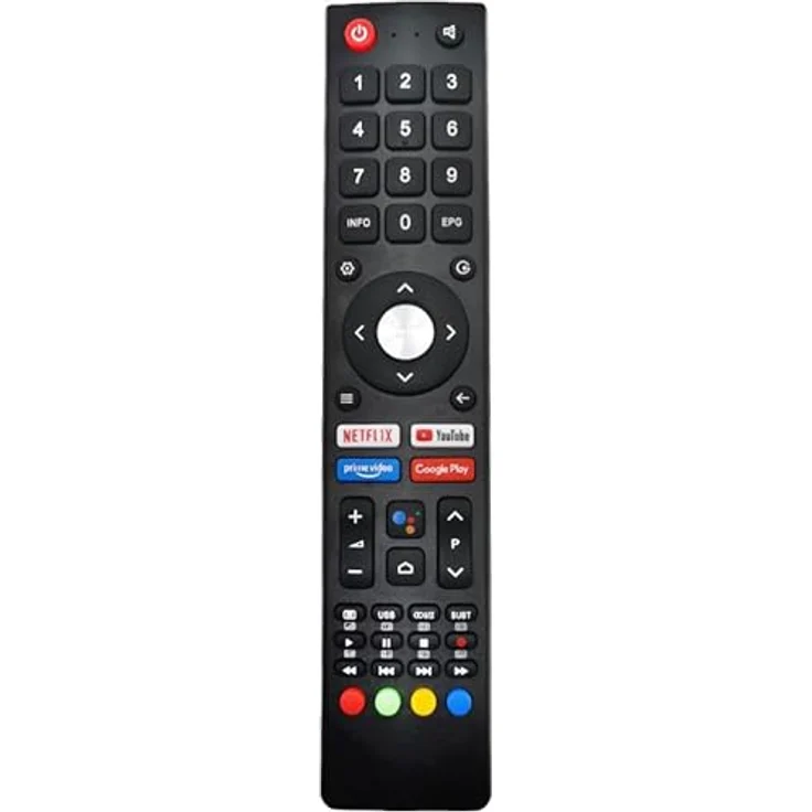 Mycotech Fernbedienung für CHiQ SABA und Changhong Smart-TV, Infrarot mit Direktwahltasten für Netflix, YouTube, Prime Video und Google Play – Bild 2