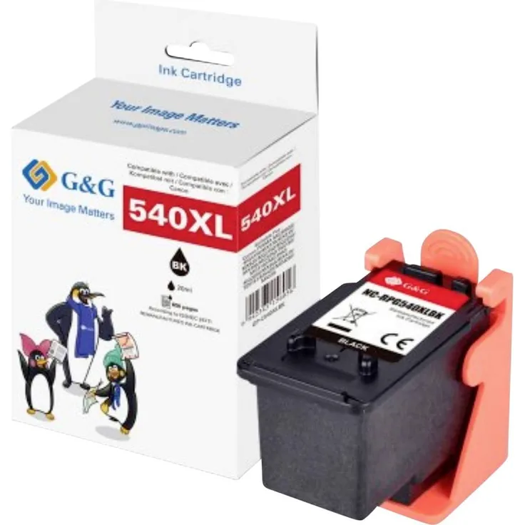G&G Druckerpatrone Kompatibel GP-C540XLBK, XL Ausgabe mit 23 ml schwarzer Tinte, Seitenleistung 600 Seiten