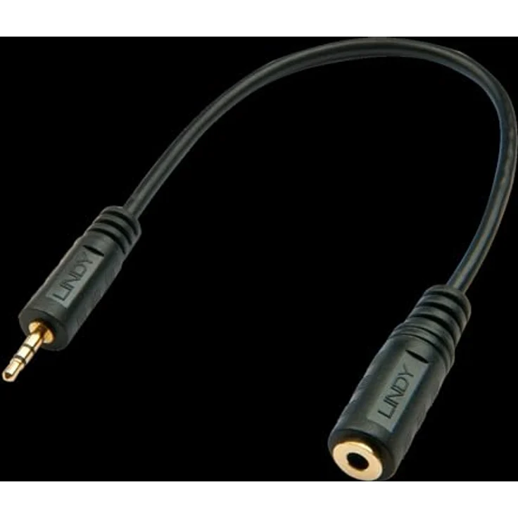 LINDY 35698 Premium Audio Kabel Klinkenstecker 2, 5 mm Klinke männlich auf 3, 5 mm Weiblich, 30 cm – Bild 4