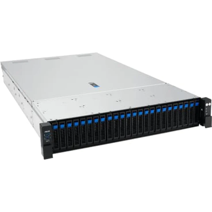 Asus RS720A-E13-RS24G, NAS-Server mit AMD EPYC Prozessor, 3 TB RAM, 2U Rack, Schwarz/Silber – Bild 3