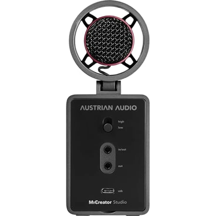 AustrianAudio MiCreator Studio, USB-Desktop-Mikrofon mit hochwertigem Kondensatormikrofon und Audiointerface, latenzfreies Monitoring – Bild 2