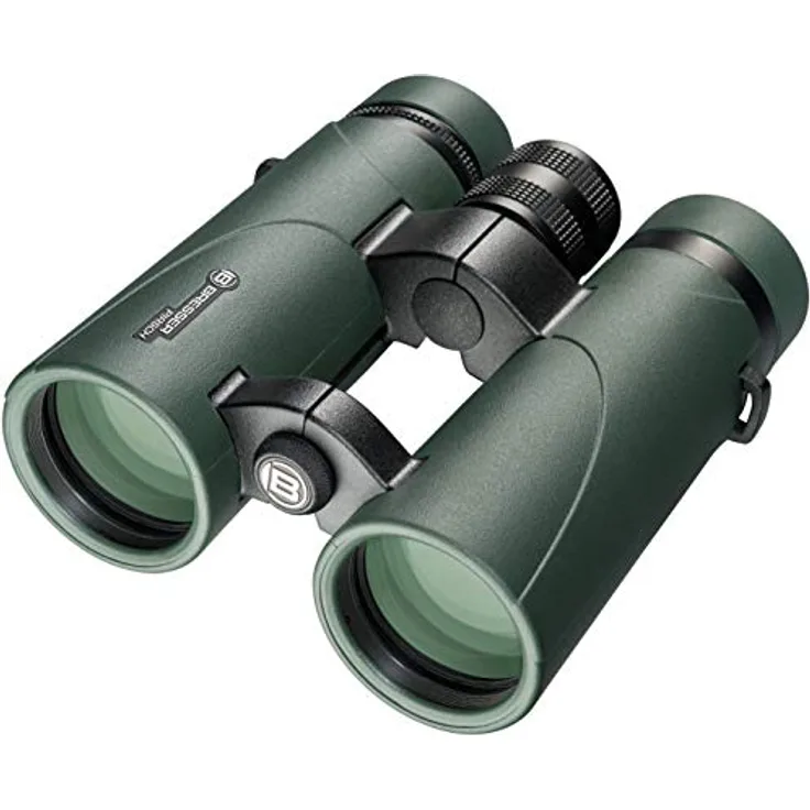 BRESSER Pirsch 10x42 Fernglas, Phasenvergütung, wasserdicht, BaK-4-Glas, Twist-up-Augenmuscheln