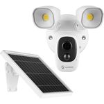 LUVISION Kabellose WLAN Überwachungskamera mit Solarpanel – Solar IP Überwachungssystem mit LED Flutlicht Lampe & Bewegungsmelder, 2-Wege Audio, per App steuerbar, mit Nachtsicht