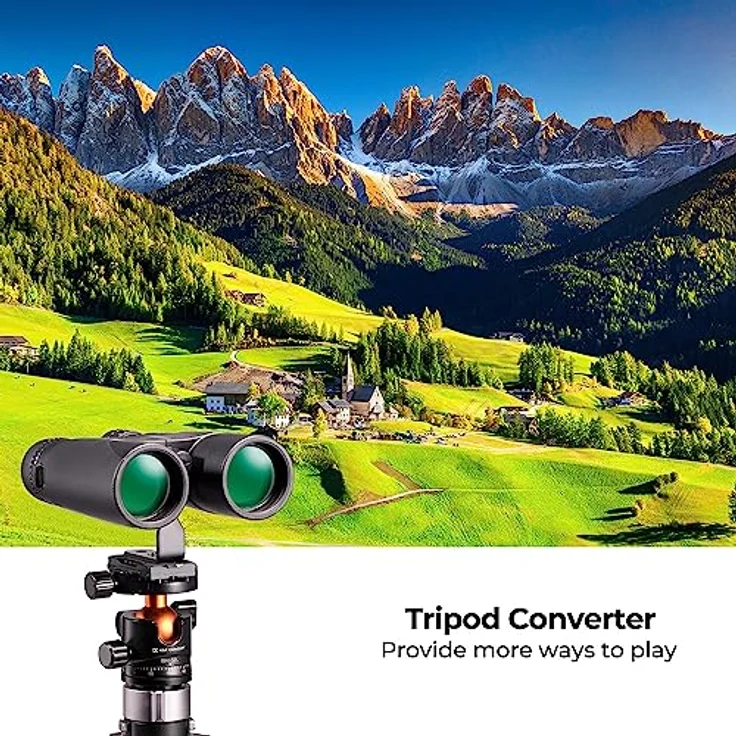 K&F Concept Fernglas 10x42 HD, BAK4 Prisma, wasserdicht in Schwarz mit abnehmbarem Okular – Bild 5