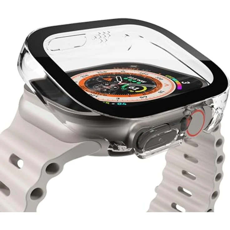 Vonmühlen Dünne Hülle für Apple Watch Ultra 1/2, Kratzfeste und Wasserabweisende Schutzhülle aus Umweltbewussten Materialien, Transparent, Case 49mm – Bild 5