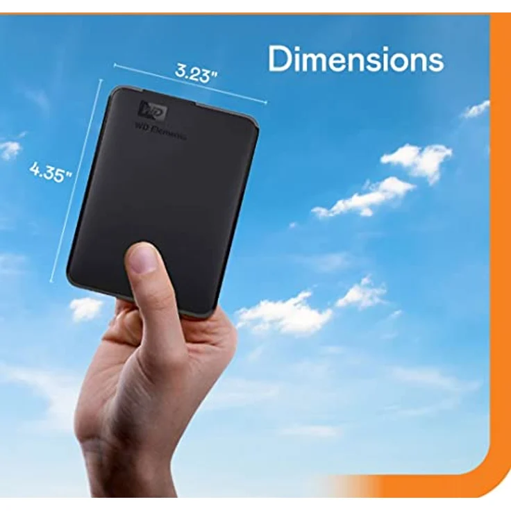 WD Elements Portable externe Festplatte 2 TB (mobiler Speicher, USB 3.0-Schnittstelle, Plug-and-Play, für Windows formatiert) Schwarz – Bild 2