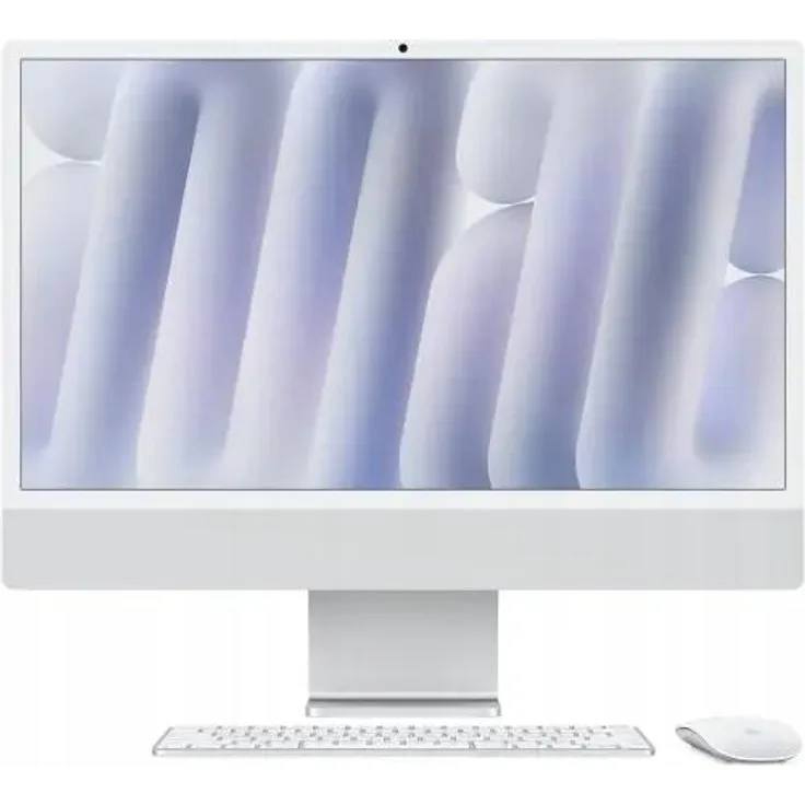 Apple iMac 23,5", 4.5K Ultra HD, Apple M4, 16 GB RAM, 256 GB SSD, macOS Sequoia, Silber