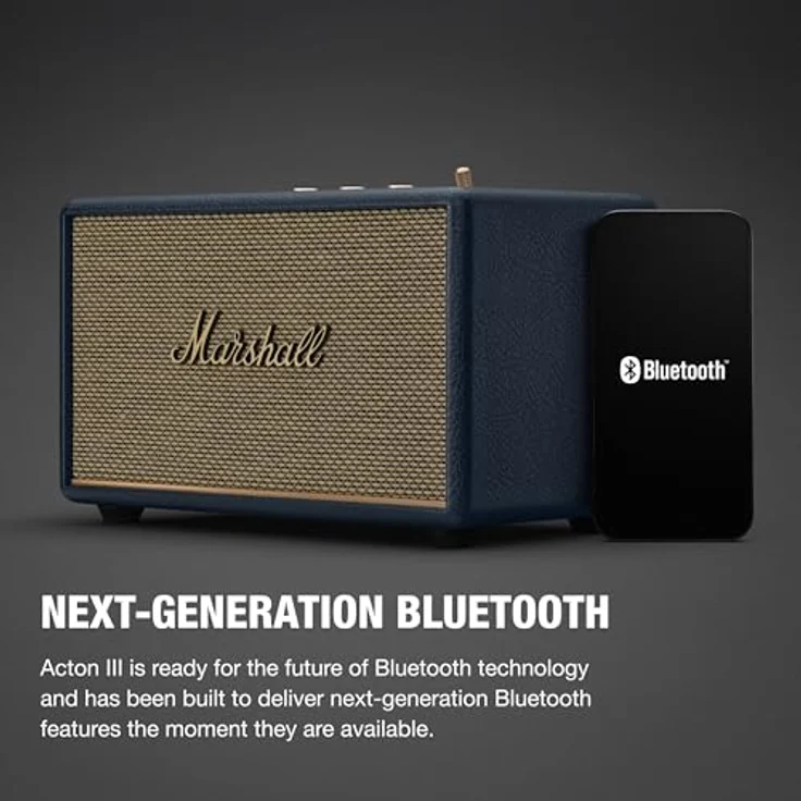 Marshall Acton III BT, Bluetooth-Lautsprecher mit 30 Watt Woofer, 15 Watt Hochtöner, Midnight Blue – Bild 4