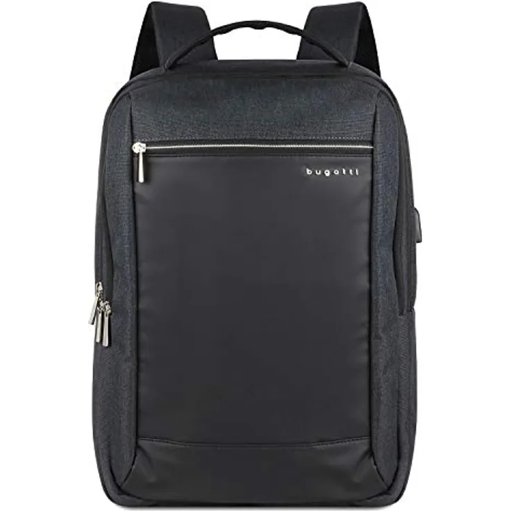 bugatti Sera Rucksack, RFID-Schutz, 45cm Laptopfach, anthrazit, 100% Polyethylen