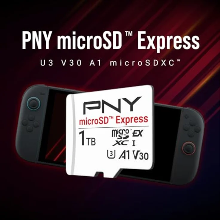 PNY microSD Express Speicherkarte microSDXC UHS-I U3 V30 A1 1TB, bis zu 890/850 MB/s Lesen/Schreiben, für Nintendo Switch 2 und andere microSD Express Geräte – Bild 4