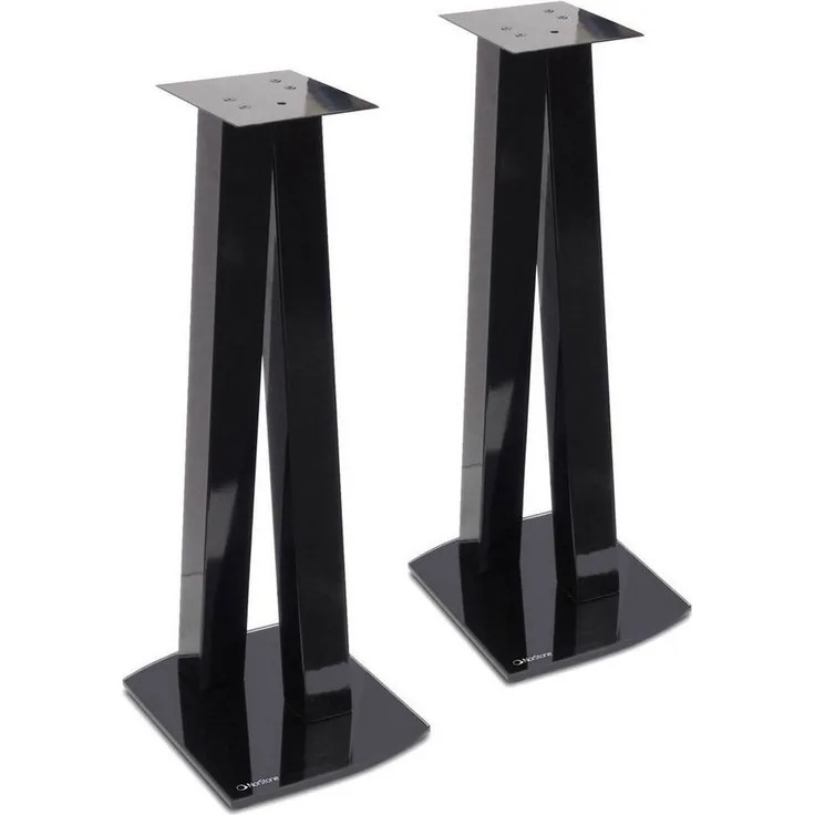 NorStone Walk Stand Lautsprecherständer, schwarz, 72cm, für Lautsprecher bis 10.2 Zoll, 30kg Tragkraft, Glasfuß, Paar