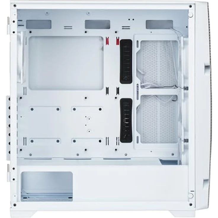 Enermax MarbleShell MS31 ARGB, weißes Tempered Glass Midi-Tower PC-Gehäuse mit 4x PWM 120mm ARGB-Lüftern und USB 3.2 Typ C – Bild 4