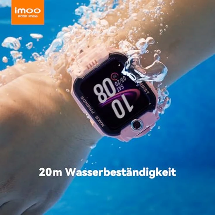 imoo Smartwatch Kinder Watch Phone Z7, 4G Smartwatch mit HD Video, GPS Echtzeitstandort, Schrittzähler und 4 Sportmodi, IPX8 wasserdicht, Rosa – Bild 4