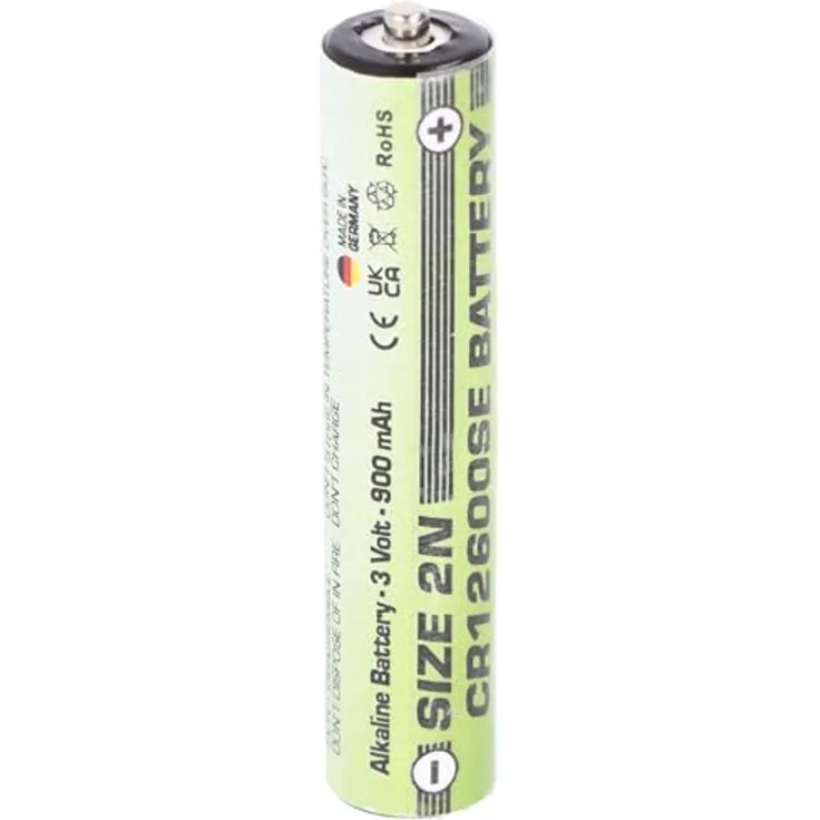 AccuCell Ersatzbatterie CR12600SE, 3 Volt Alkaline, 900mAh für Sanyo 2N, Kompatibel mit Uwatec Galileo, Sol, Terra, Luna
