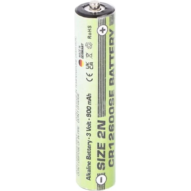AccuCell Ersatzbatterie CR12600SE, 3 Volt Alkaline, 900mAh für Sanyo 2N, Kompatibel mit Uwatec Galileo, Sol, Terra, Luna – Bild 1