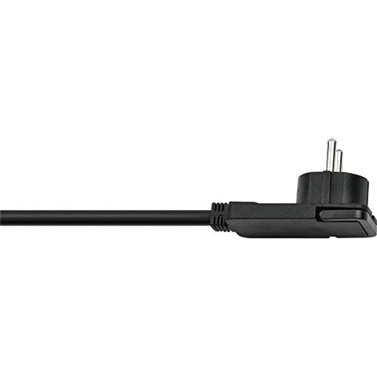 Brennenstuhl Qualitäts-Kunststoff-Verlängerungskabel mit Flachstecker (Verlängerungskabel flach für innen mit 2m Kabel) schwarz – Bild 4