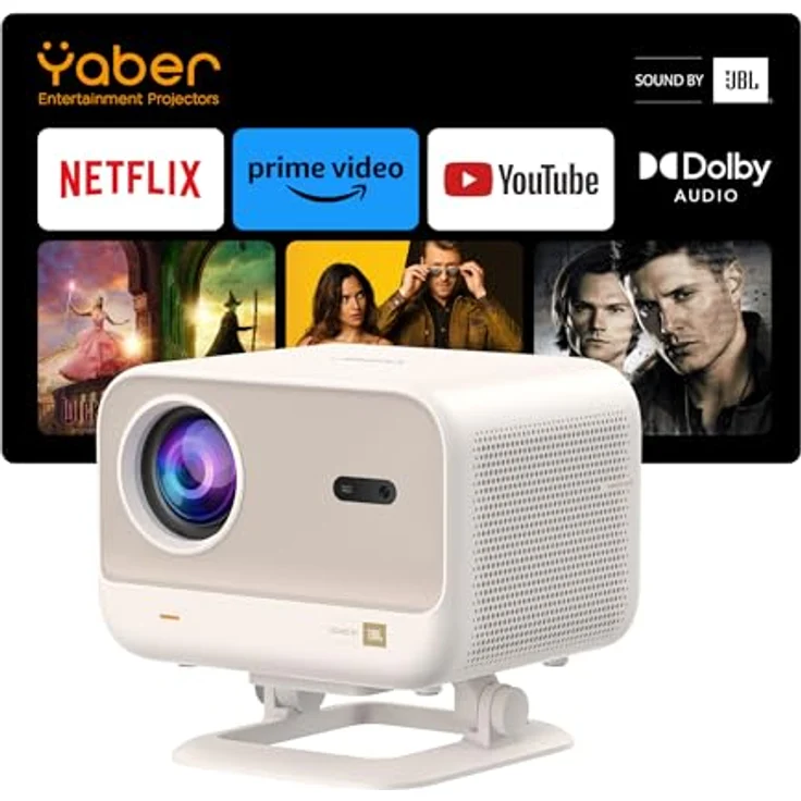 Yaber L2 Plus, Full HD Beamer mit 700 lm Helligkeit, 1.38:1 Projektionsverhältnis, Weiss – Bild 5