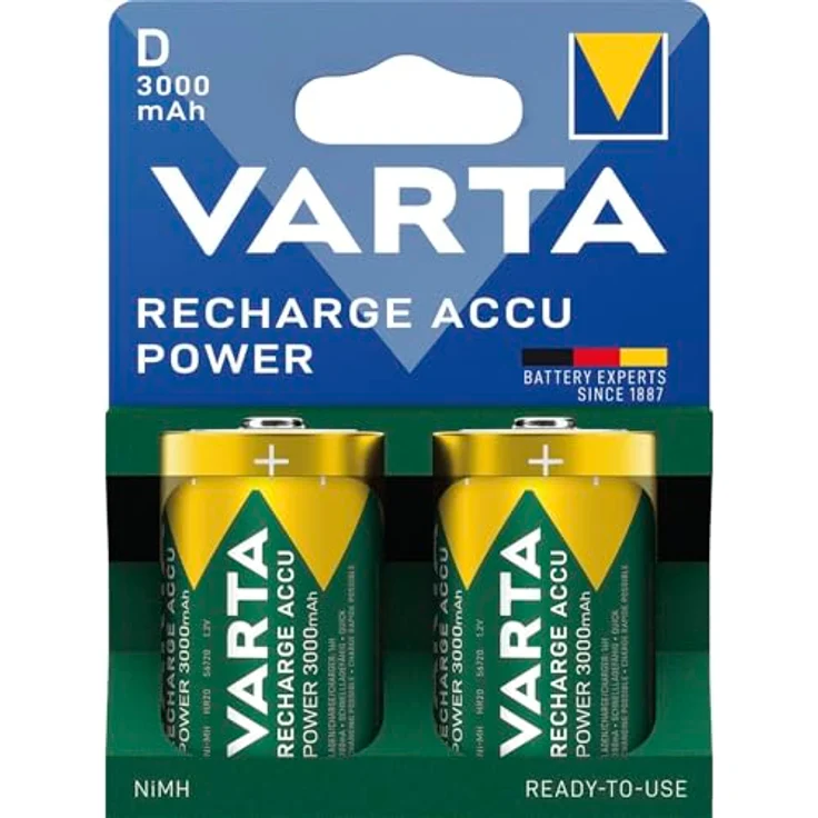 Varta Akku Recharge Accu Power Mono D NiMH 3000mAh (2er Blister) – Bild 2