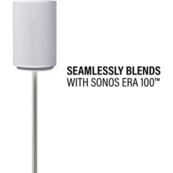 Sanus Lautsprecherständer für Sonos Era 100™, höhenverstellbar, integriertes Kabelmanagement, geeignet für jede Einrichtung – Bild 2