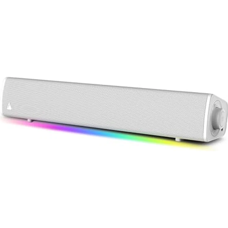 CREATIVE Sound Blaster GS3, Kompakte Gaming-Soundbar mit RGB-Beleuchtung, SuperWide-Technologie, USB-C, Bluetooth 5.4, Weiß – Bild 1