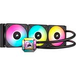 Corsair iCUE H150i ELITE CAPELLIX XT Liquid CPU Cooler - Drei AF120 RGB ELITE Lüfter - 360mm Radiator - Intel LGA 1700, 1200, 115X, 2066, AMD AM5, AM4 - Inklusive iCUE COMMANDER CORE - Schwarz