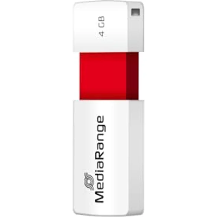 MediaRange - USB-Flash-Laufwerk - 4 GB - USB 2.0 - weiß, Rot – Bild 2