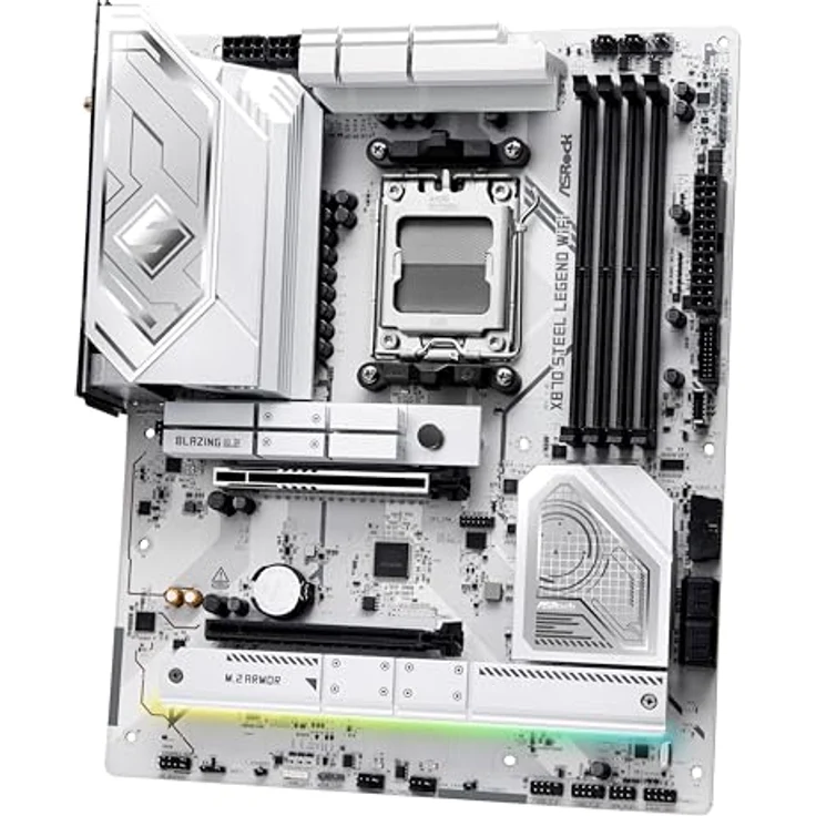 ASRock X870 Steel Legend WIFI 90-MXBPJ0-A0UAYZ, ATX Mainboard mit AMD X870 Chipsatz, bis zu 8000 MHz DDR5 RAM, schwarz – Bild 5