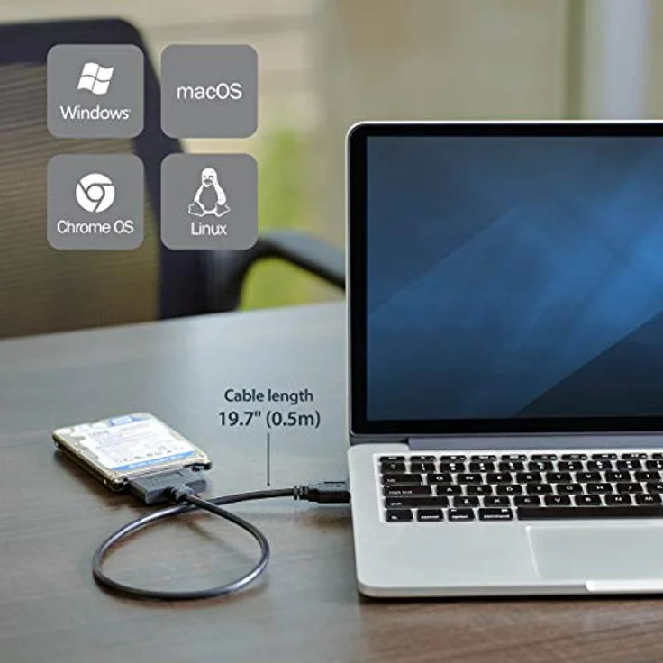 StarTech.com USB 3.0 auf 2,5 Zoll (6,4cm) SATA III Adapter Kabel mit UASP, USB 3.0 zu SATA SSD-HDD Konverter - Adapterkabel – Bild 3