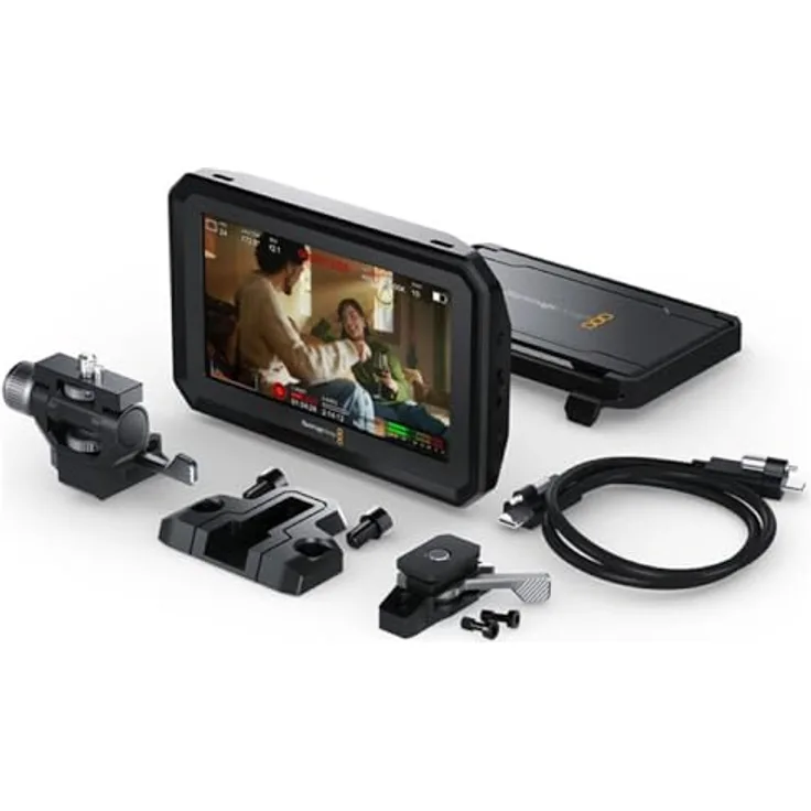 Blackmagic Design Pyxis Monitor Kit, 5-Zoll HDR Touchscreen-Monitor mit 1500 Nits Helligkeit und Kamerasteuerung