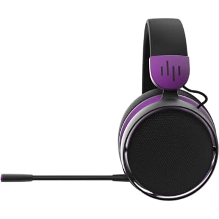 Dark Project Dpp Sono Wless Black, Kabelloses und kabelgebundenes Gaming Headset mit 53 mm Treiber, Schwarz, Violett – Bild 4