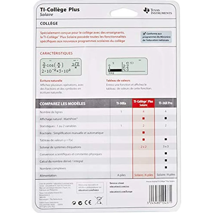Texas Instruments TI College PLUS Solaire Taschenrechner – Bild 3
