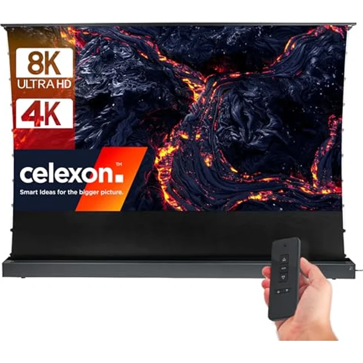 Celexon CLR UST Hochkontrast Bodenscheren Leinwand HomeCinema V2.0, 120" schwarz (16:9) - Schwarz – Bild 1