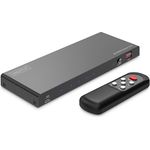 DIGITUS DS-55335 HDMI Switch 4x1 – UHD 8K/60 Hz – HDR, DTS, Dolby Digital – Für TV, Monitor, PS5, Xbox - Metallgehäuse
