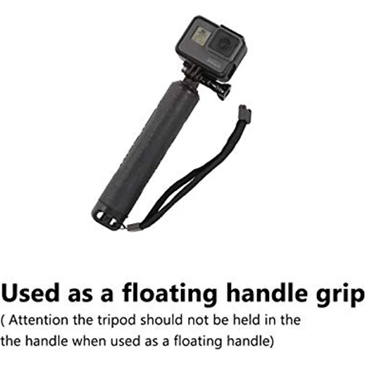 TELESIN Wasserdichter Selfie-Stick für GoPro Hero 9/8/7/6/5 DJI Osmo Action Xiaoyi Action Kamera mit schwimmendem Griff Einbeinstativ und Stativ – Bild 4