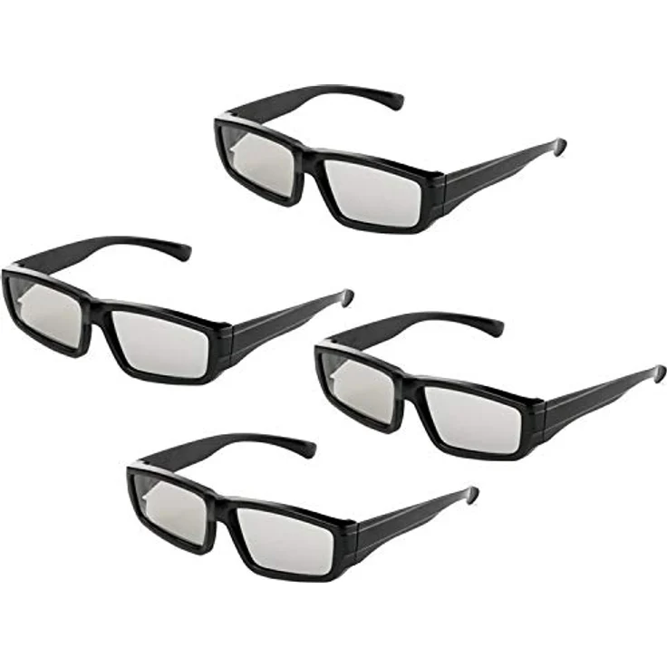 4er Pack Unisex Passive Polarisierte 3D-Brille für LG, Sony, Panasonic, Toshiba und Alle Passiven 3D-Tvs RealD 3D-Kino-Brille Zum Ansehen von Filmen Family Pack Circular Polarized Lenses – Bild 2