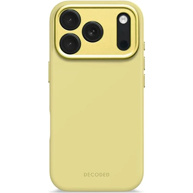 Decoded Silikonhülle für iPhone 17 Pro, Antibakterielle Beschichtung, MagSafe Kompatibel, Fallschutz, Kratzfest, Gelb – Bild 1