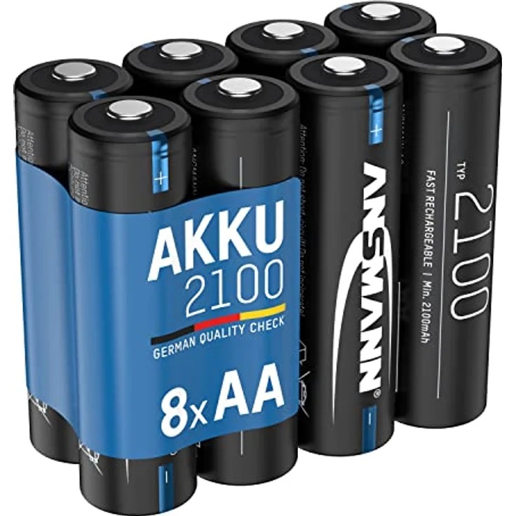 ANSMANN Akku AA Mignon 2100mAh NiMH 1,2V - Batterien wiederaufladbar (8 Stück) – Bild 2