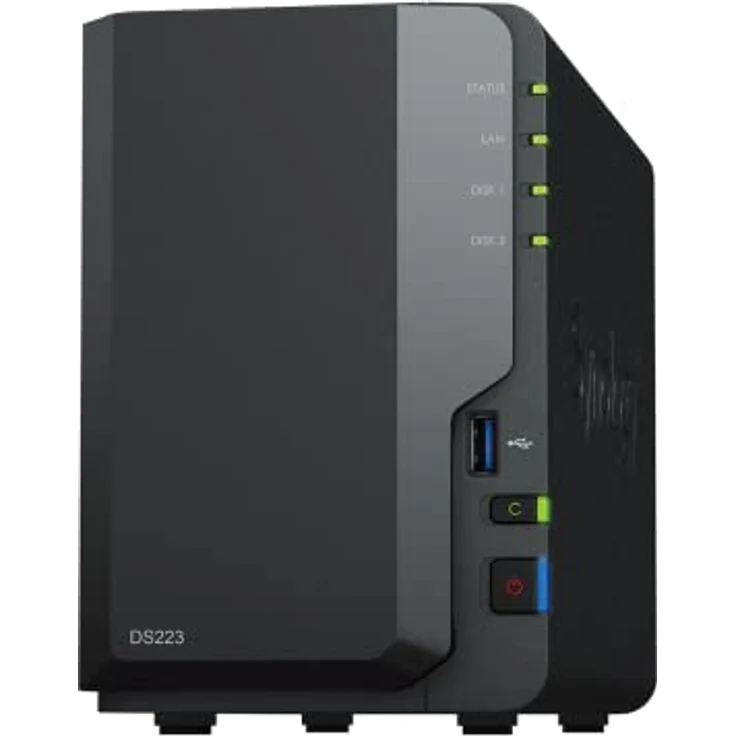 Synology 2-Bay NAS DS223 (Diskless), zentrale Datenspeicherung mit flexiblem Multi-Plattform-Zugriff und 2 Jahren Garantie – Bild 1