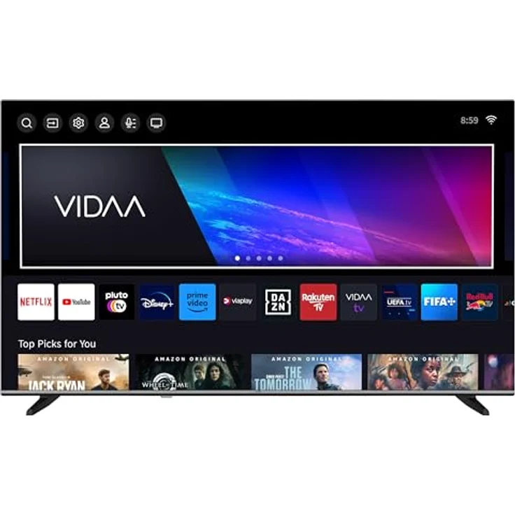 JVC VIDAA LT-43VDF5455, 43 Zoll Full HD Smart TV mit HDR, Triple-Tuner und LED, schwarz – Bild 1