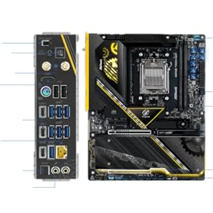 AsRock X870E Taichi OCF, AM5 ATX Mainboard mit HDMI/USB-C, DDR5 Unterstützung, integriertes WLAN (Wi-Fi 7), 10.400 MT/s – Bild 5